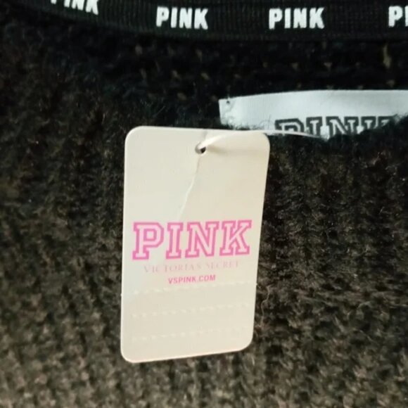 VS PINK BLACK BOYFRIEND KNIT SWEATER - Picture 6 of 8